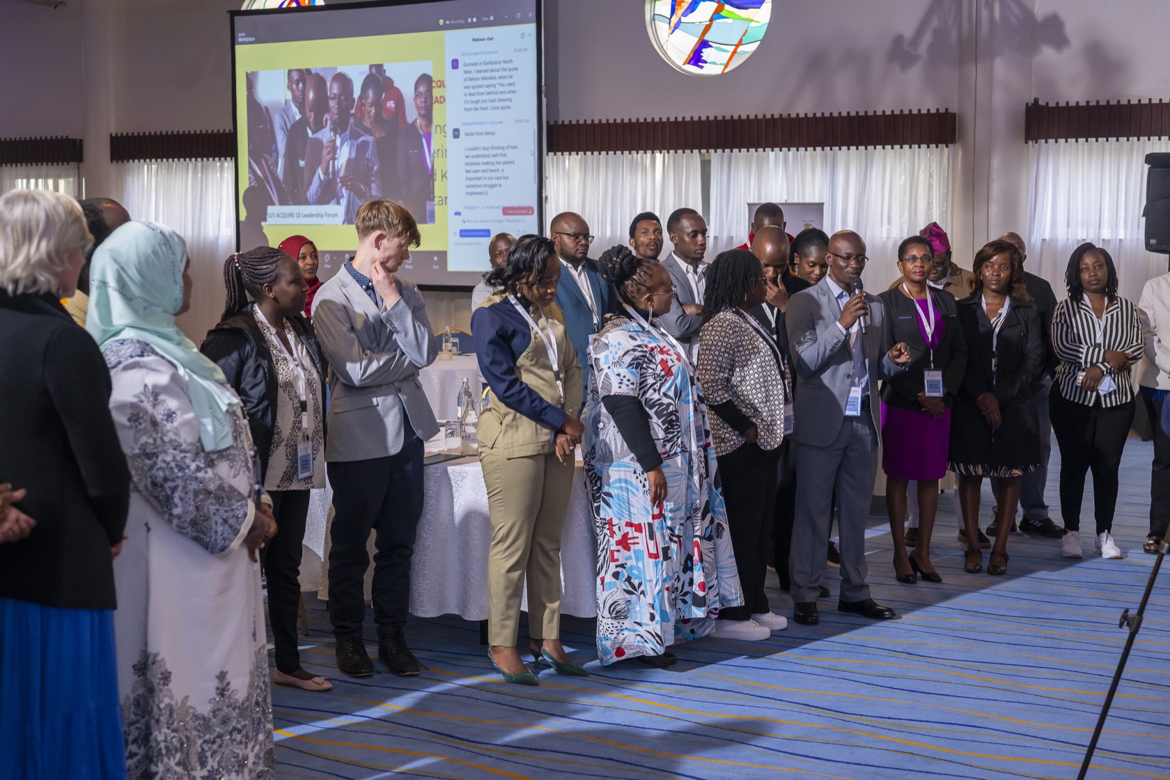 Leadership and clinical teams in a facilitated quality improvement session